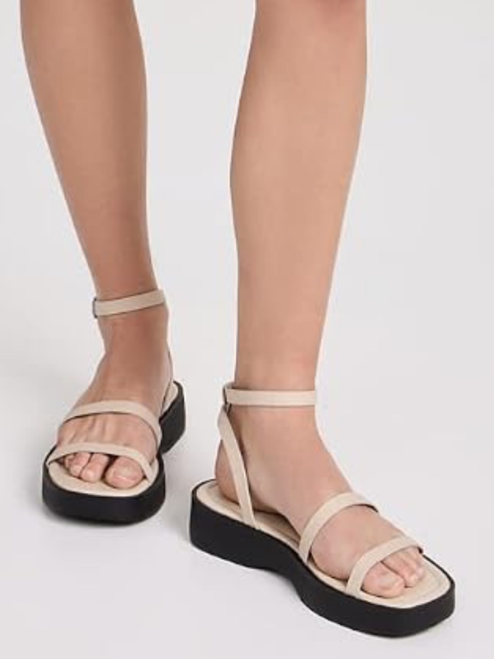 Madewell white platform strappy sandals. Women’s 10